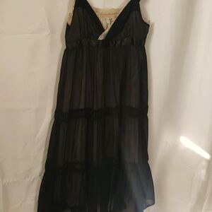 Cherish black and nude dress #072